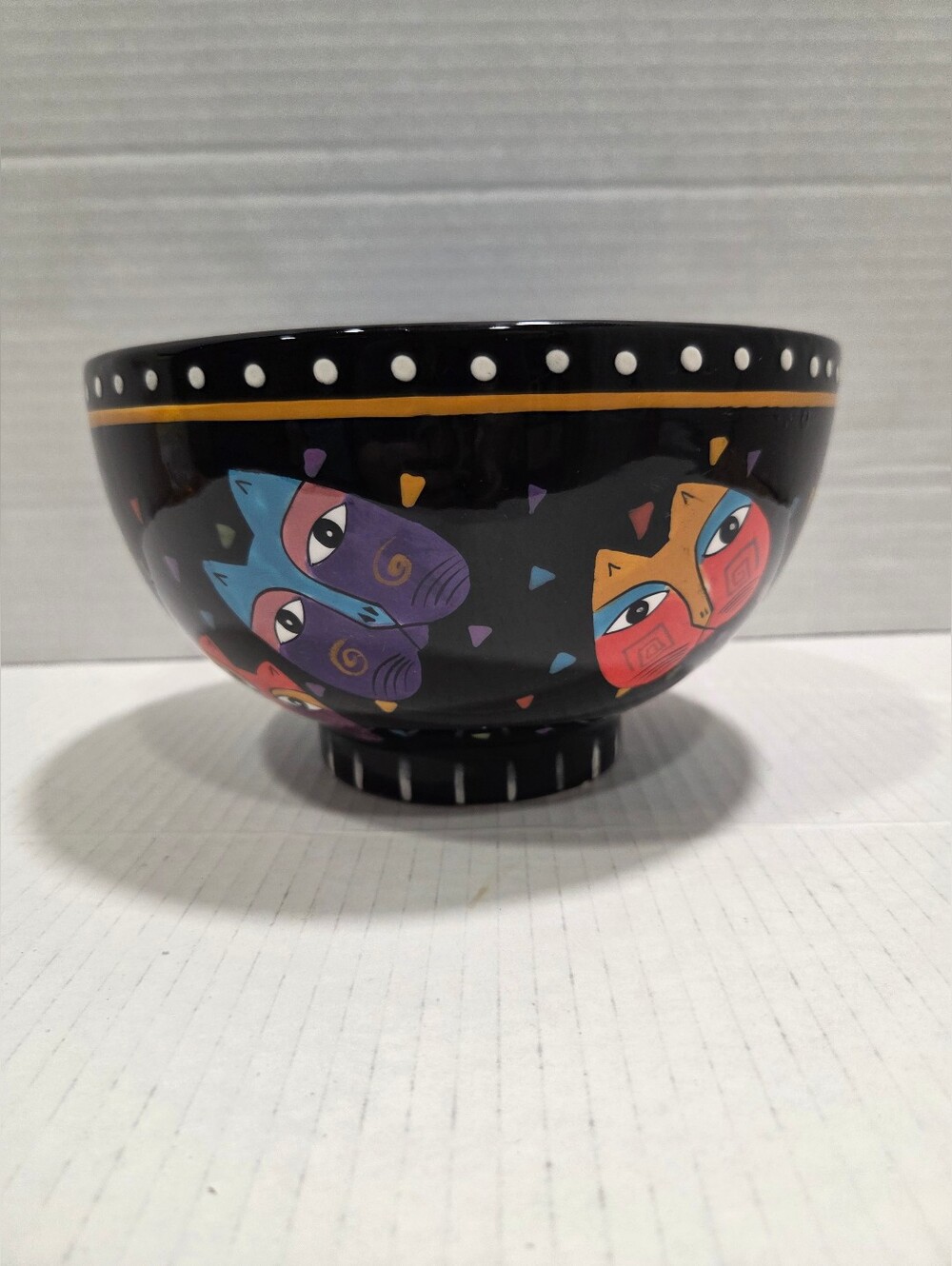 Laurel Burch Bella Casa By Ganz Ceramic Multicolored Cat Bowl